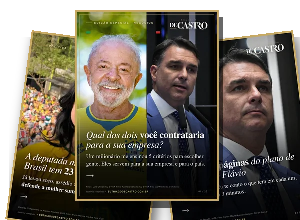 Três capas de carrosséis da Revista De Castro