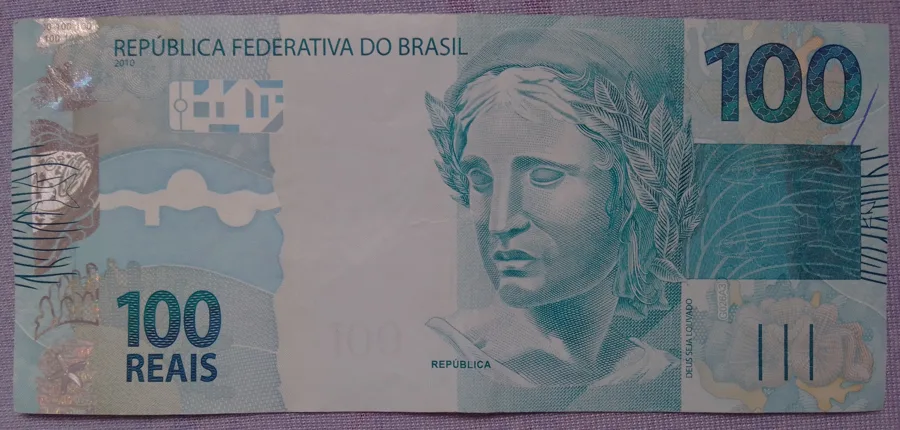 Cédula de 100 reais. Foto: Cerdded41, CC BY-SA 4.0
