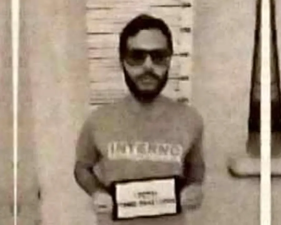 João Giffoni em foto de identificação como interno. Acervo pessoal de João Giffoni