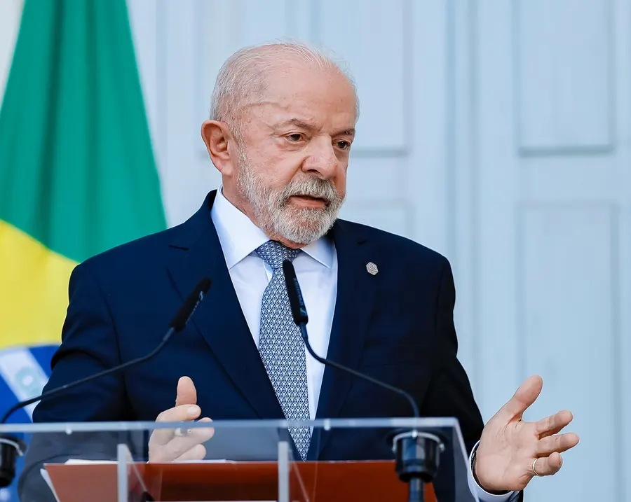 Lula em entrevista coletiva, em 17 de junho de 2026. Foto: Ricardo Stuckert/PR, via Wikimedia Commons, CC BY-SA 4.0